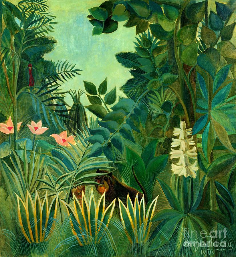 Henri Rousseau Painting - The Equatorial Jungle #12 by Henri Rousseau