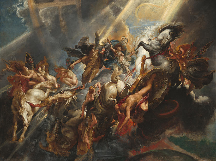 Peter Paul Rubens Painting - The Fall of Phaeton by Peter Paul Rubens by Mango Art