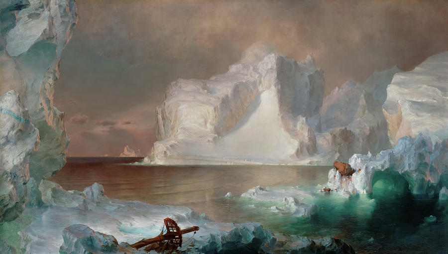Frederic Edwin Church Painting - The Icebergs by Frederic Edwin Church by Mango Art