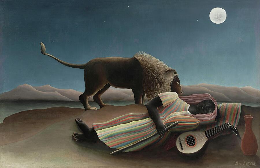 Henri Rousseau Painting - The Sleeping Gypsy #13 by Henri Rousseau