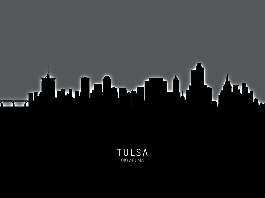 Tulsa Oklahoma Skyline #12 Digital Art by Michael Tompsett