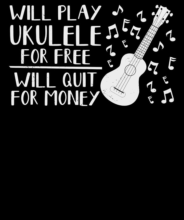 Music Digital Art - Ukulele Ukelele Hawaiian Guitar Ukuele Hawaii #12 by Toms Tee Store