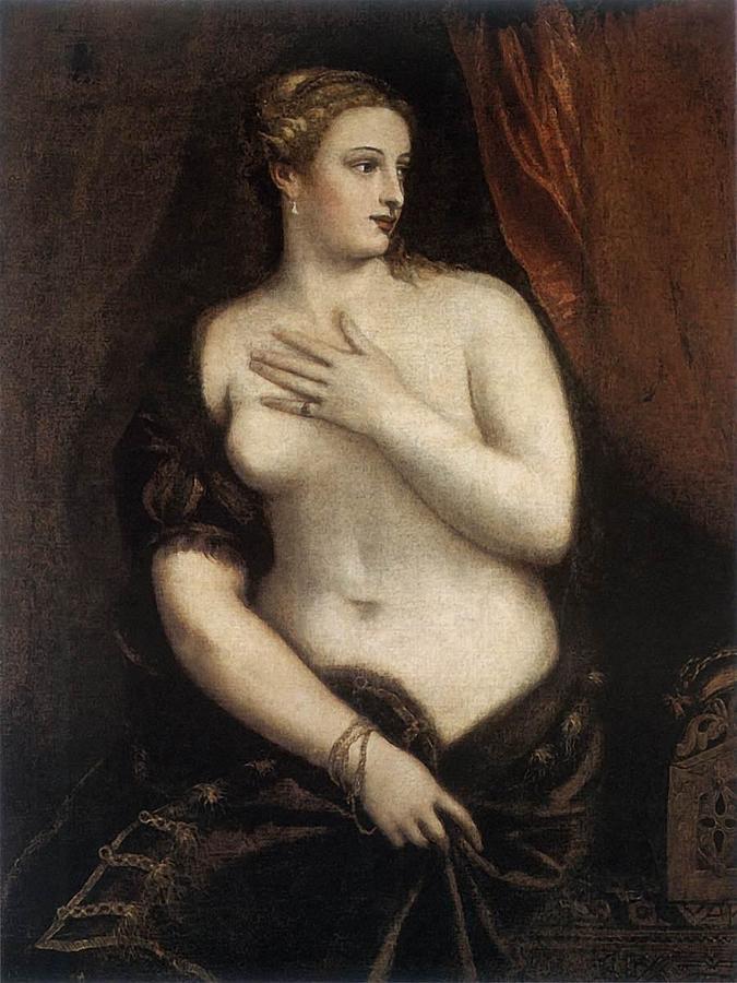 Titian Painting - Venus with a Mirror #11 by Titian