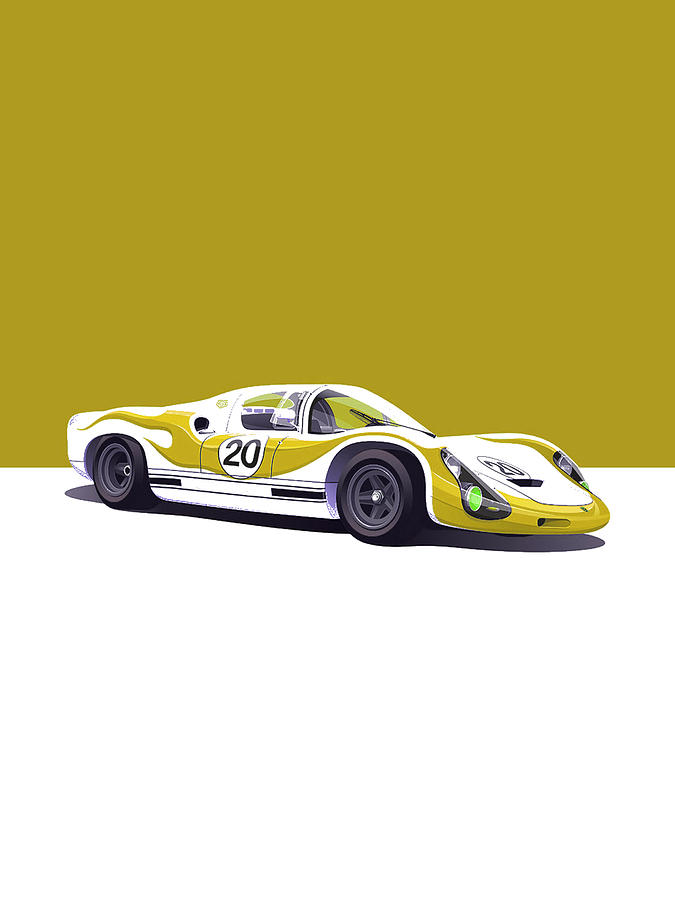 Vintage Porsche LeMans Race Car #12 Digital Art by Thespeedart Vintage Porsche LeMans Race Car #12 Digital Art by Thespeedart