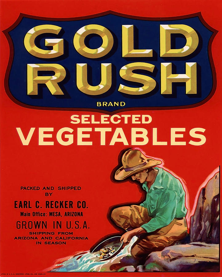 Vintage Vegetable Crate Art #12 Mixed Media by Pheasant Run Gallery
