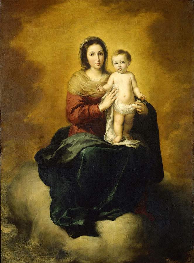 Virgin and Child #12 Painting by Bartolome Esteban Murillo