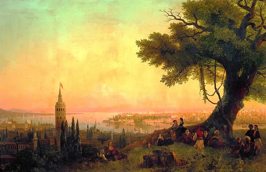 Sunset Painting - Ivan Aivazovsky #121 by Ivan Aivazovsky