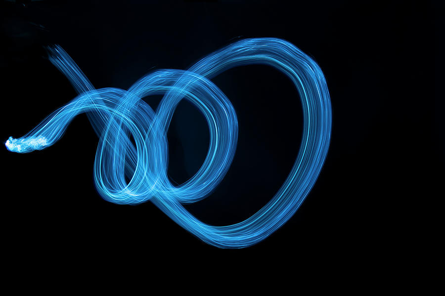 Light painting mark Photograph by Casimiro Art - Pixels