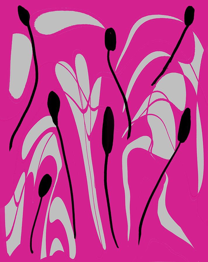 123Abstractme pink Digital Art by Elaine Rose Hayward
