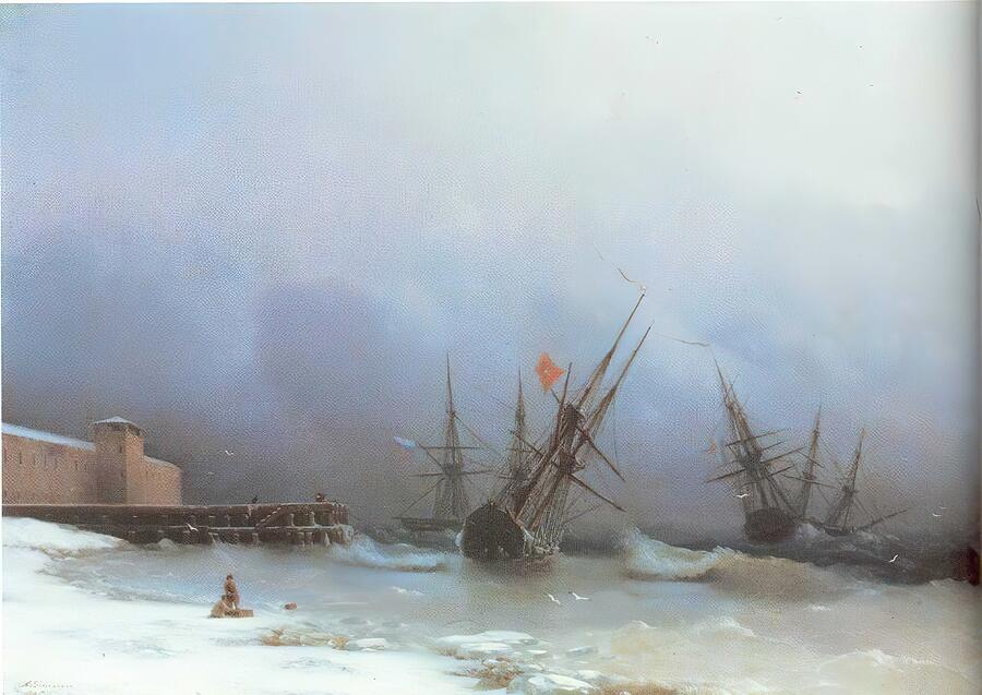 Pier Painting - Ivan Aivazovsky #128 by Ivan Aivazovsky