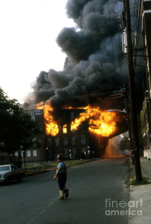 9-02-85 Passaic, NJ Labor Day Fire, Conflagration #13 Photograph by Steven Spak