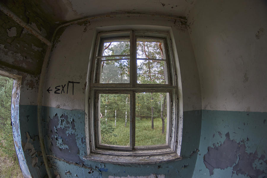Abandoned secret soviet military base - Distressed Room with a window #13 Photograph by Peter Gedeon