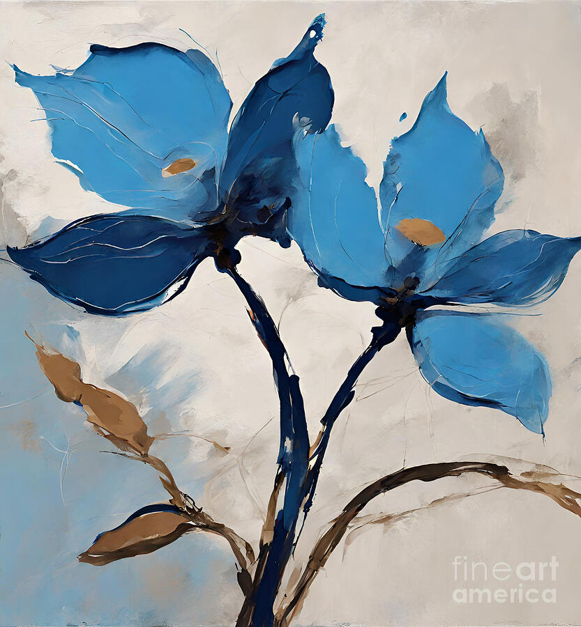 Flower Painting - Abstract Flowers #13 by Naveen Sharma