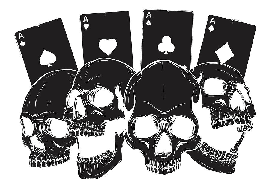 Ace of spades. Playing card grunge vintage style. Casino and Poker. Modern  art and antique background. Black and gold design with a pattern.  Generative AI. Stock Illustration