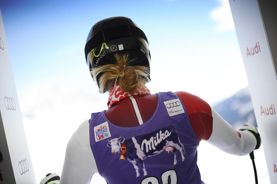 Audi FIS Alpine Ski World Cup - Womens Downhill Training #13 Photograph by Alain Grosclaude/Agence Zoom