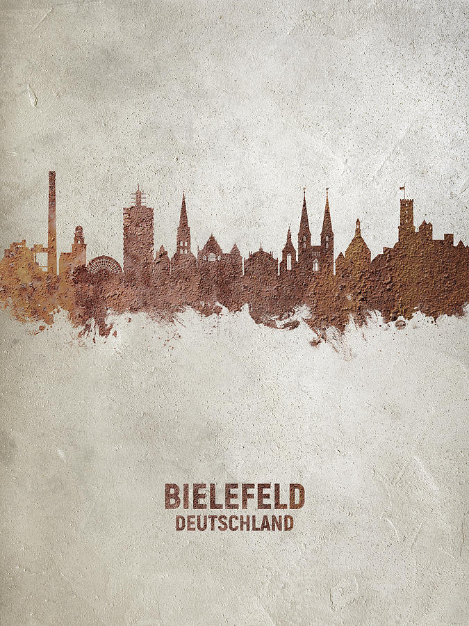 Bielefeld Germany Skyline #13 Digital Art by Michael Tompsett