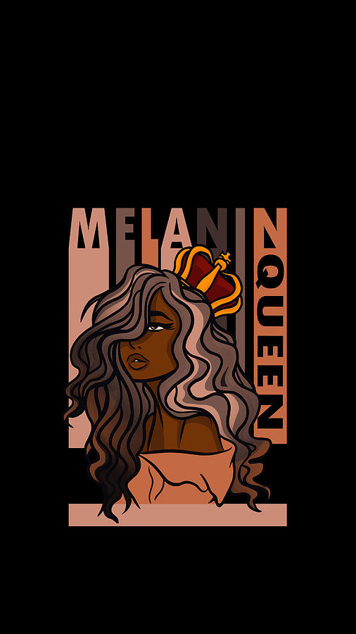 Black Afro Melanin Queen Digital Art by Mercoat UG Haftungsbeschraenkt ...