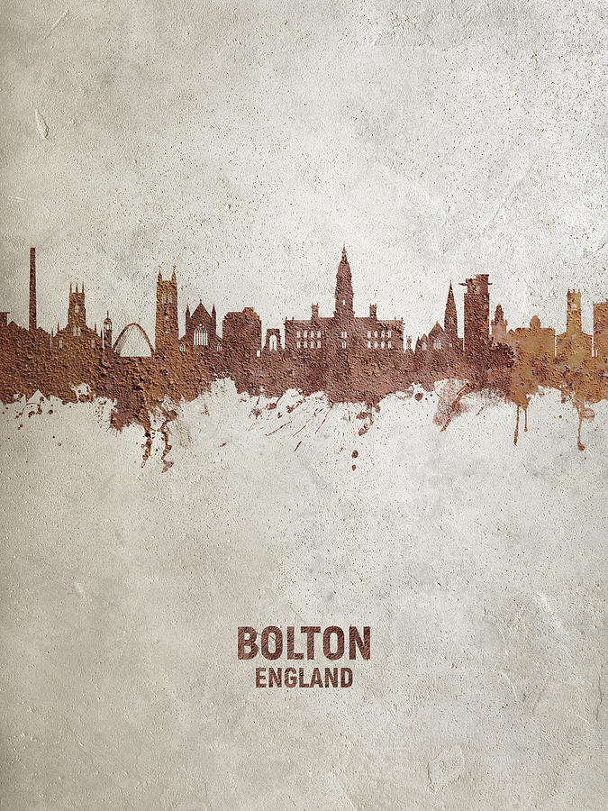 Bolton England Skyline #13 Digital Art by Michael Tompsett