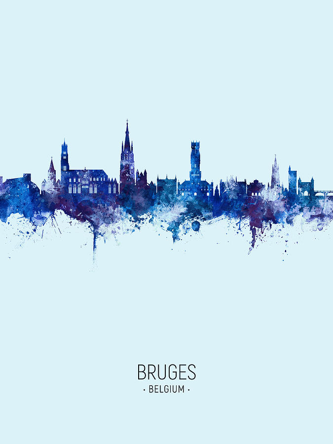 Bruges Belgium Skyline #13 Digital Art by Michael Tompsett