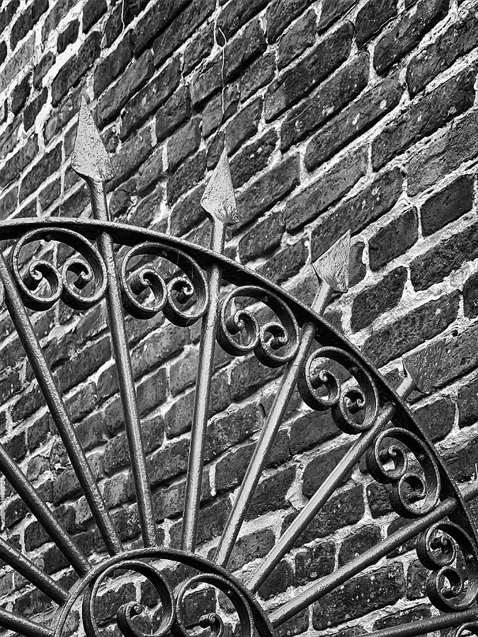 Charleston Wrought Iron Garden Gate in Detail, South Carolina #13 Photograph by Dawna Moore Photography