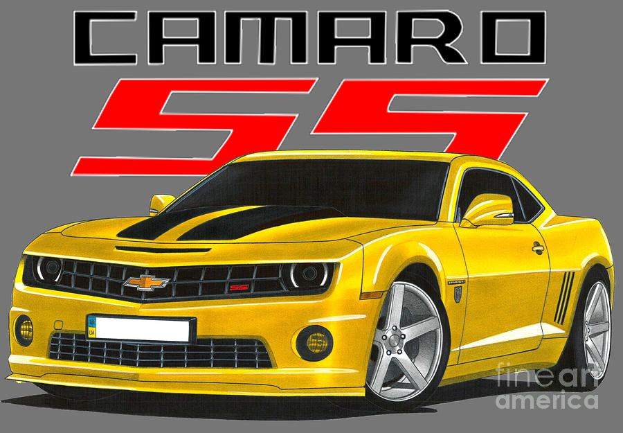 Chevrolet Camaro SS Bumblebee Transformers Drawing by Vladyslav ...