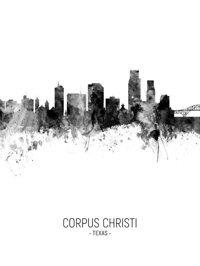 Corpus Christi Texas Skyline #13 Digital Art by Michael Tompsett