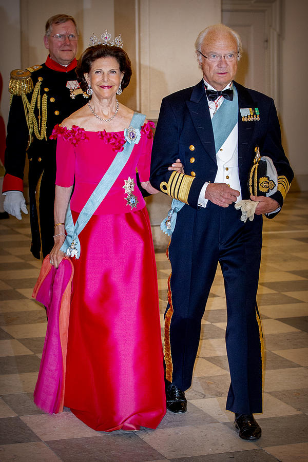 Crown Prince Frederik of Denmark Holds Gala Banquet At Christiansborg Palace #13 Photograph by Patrick van Katwijk