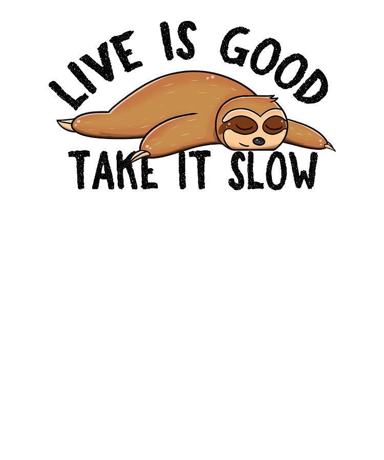 Animal Digital Art - Cute Sloth Lazy Office Worker Working Sloth Statement Chill  #13 by Toms Tee Store
