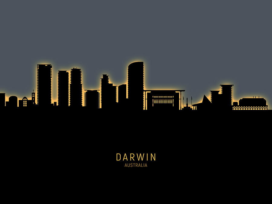 Darwin Australia Skyline #13 Digital Art by Michael Tompsett