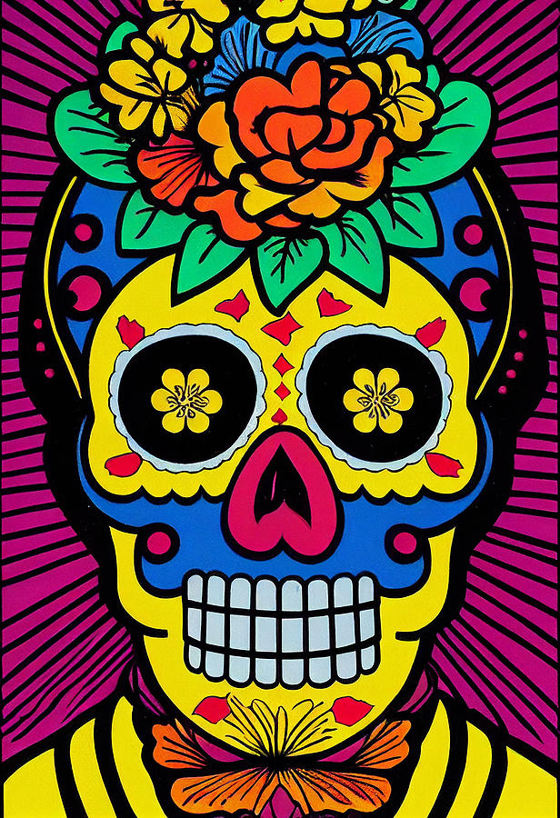 Day of the Dead - Dia de los Muertos Mixed Media by Sampad Art - Fine ...