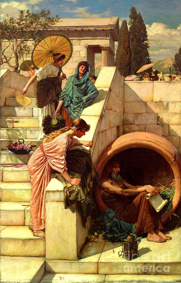 Diogenes #13 Painting by John William Waterhouse
