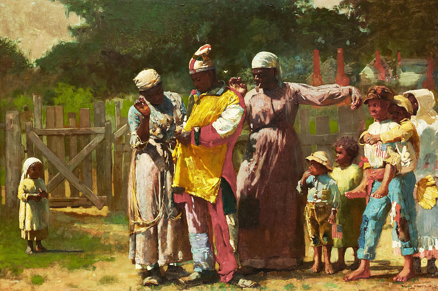 Winslow Homer Painting - Dressing for the Carnival by Winslow Homer by Mango Art