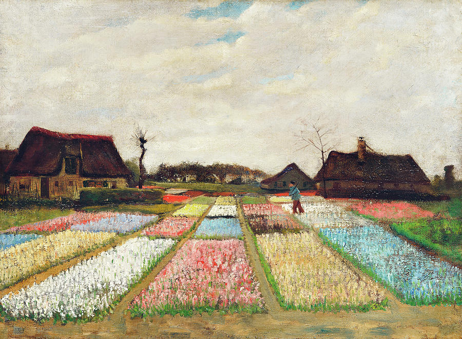 Flower Beds in Holland  #13 Painting by Vincent Van Gogh