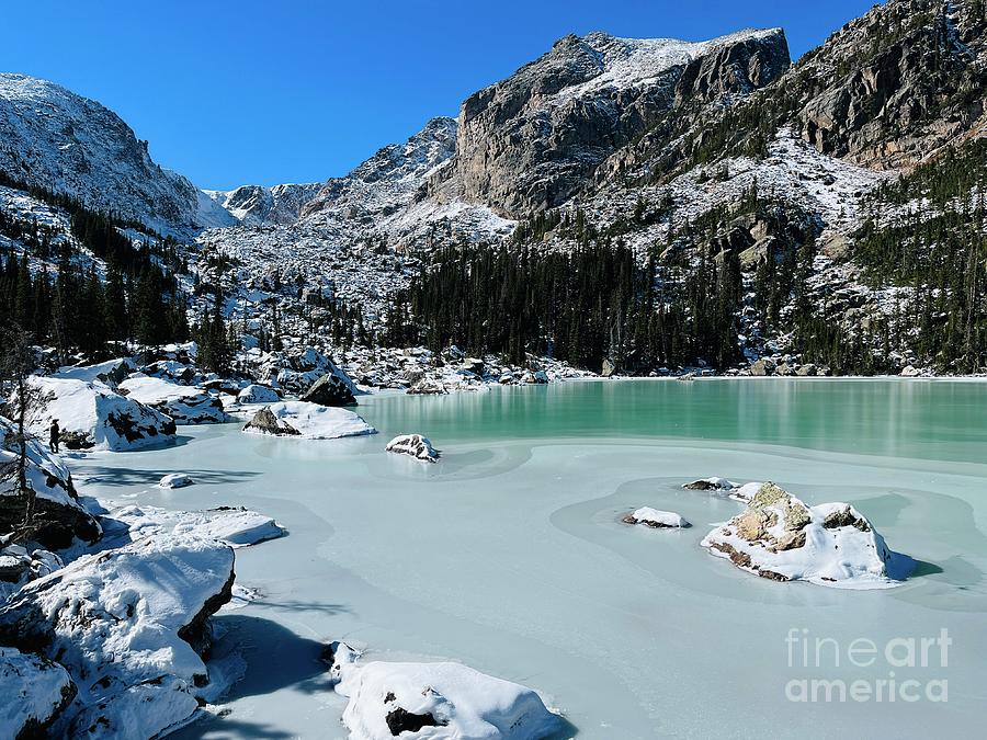 Frozen mountain lake Photograph by Tonya Hance - Fine Art America