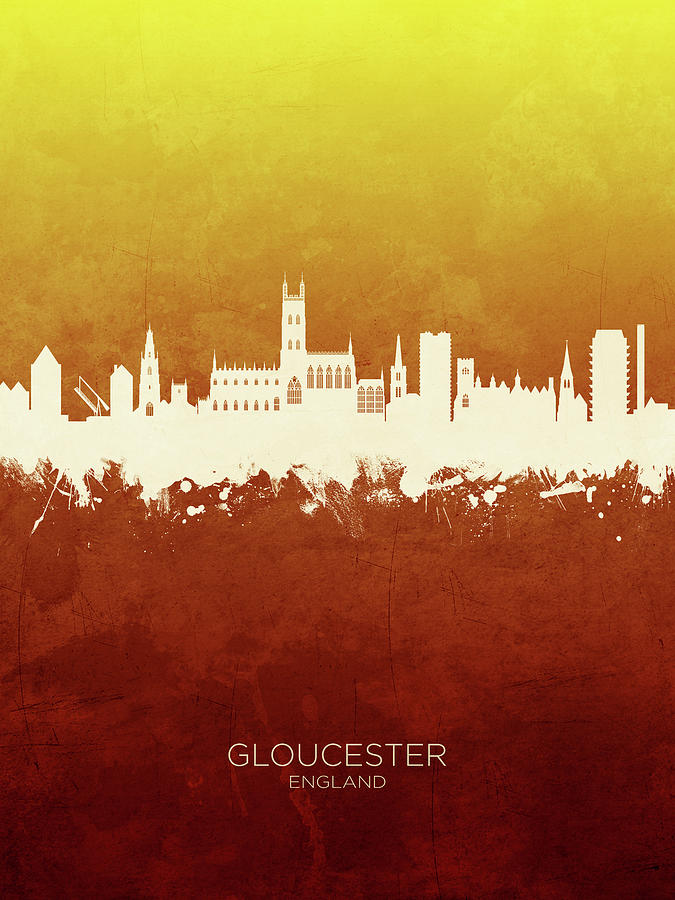 Gloucester England Skyline #13 Digital Art by Michael Tompsett