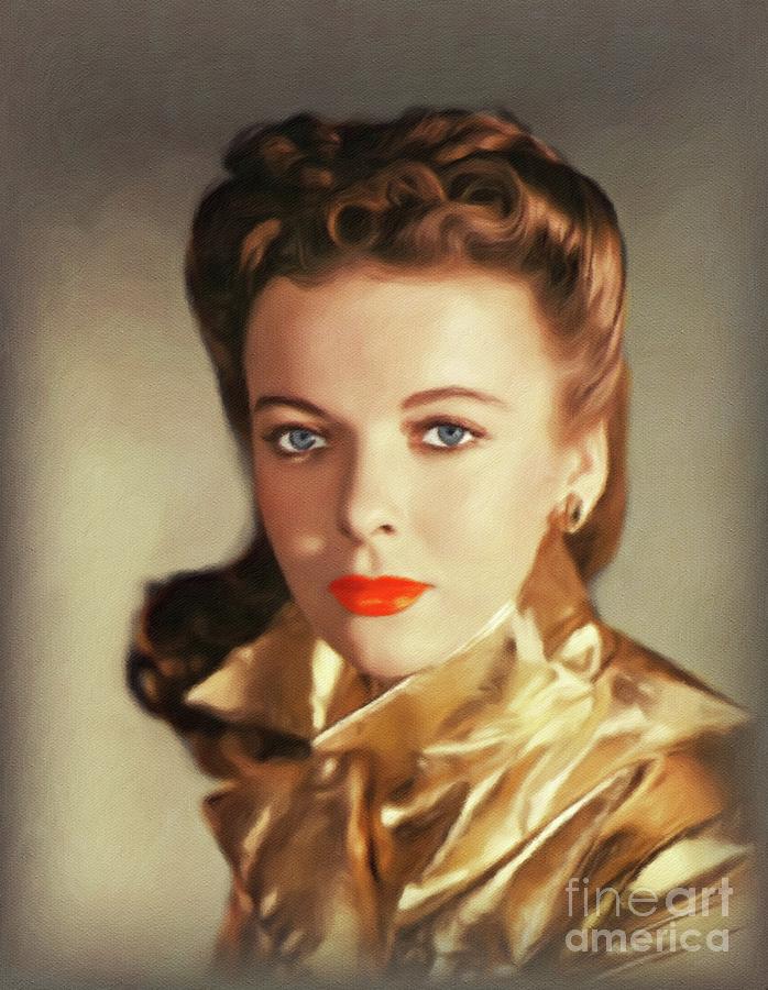 Ida Lupino, Vintage Movie Star Painting by Esoterica Art Agency - Fine ...