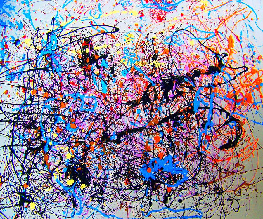 Jackson Pollock Vibrant Painting by Mohamed Batni - Pixels