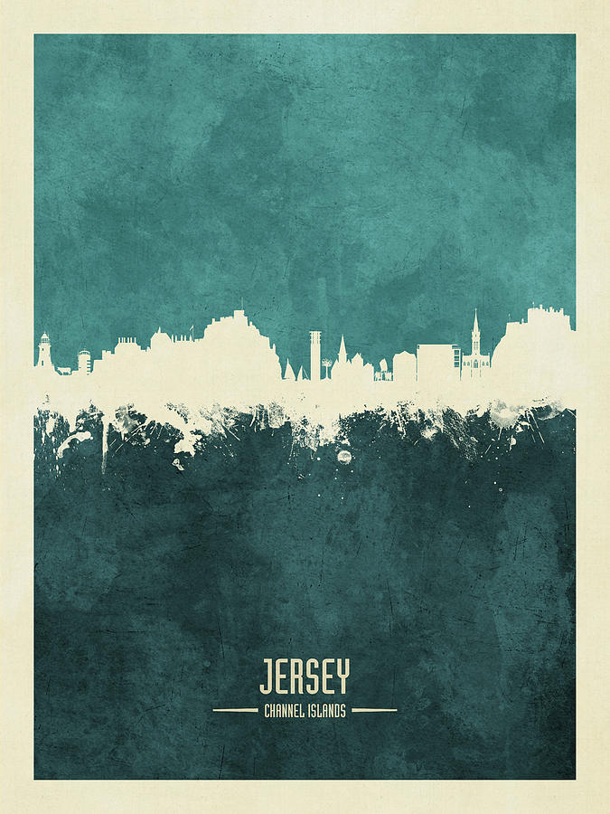 Skyline Digital Art - Jersey Channel Islands Skyline #13 by Michael Tompsett