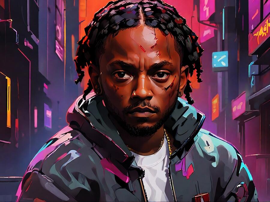 Kendrick Lamar Digital Art - Kendrick Lamar #13 by Amsterdam Funderburke