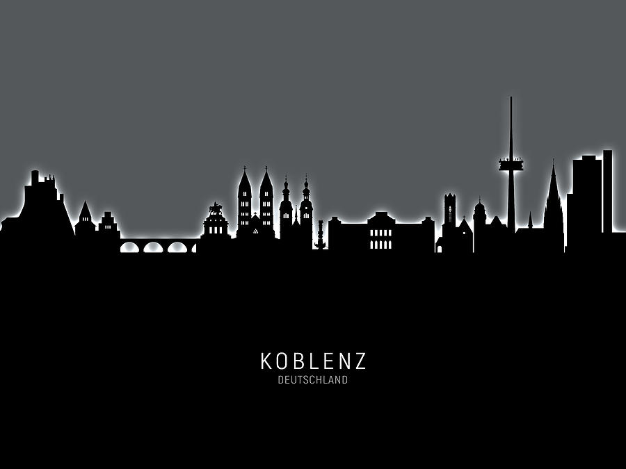 Koblenz Germany Skyline #13 Digital Art by Michael Tompsett