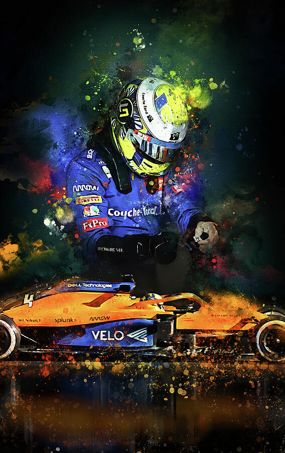 Lando Norris #13 Digital Art by Duke Justin - Fine Art America