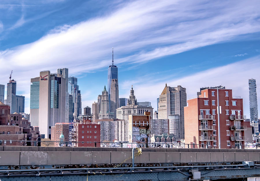 Looking At Skyline Of Manhattan New York City  #13 Photograph by Alex Grichenko
