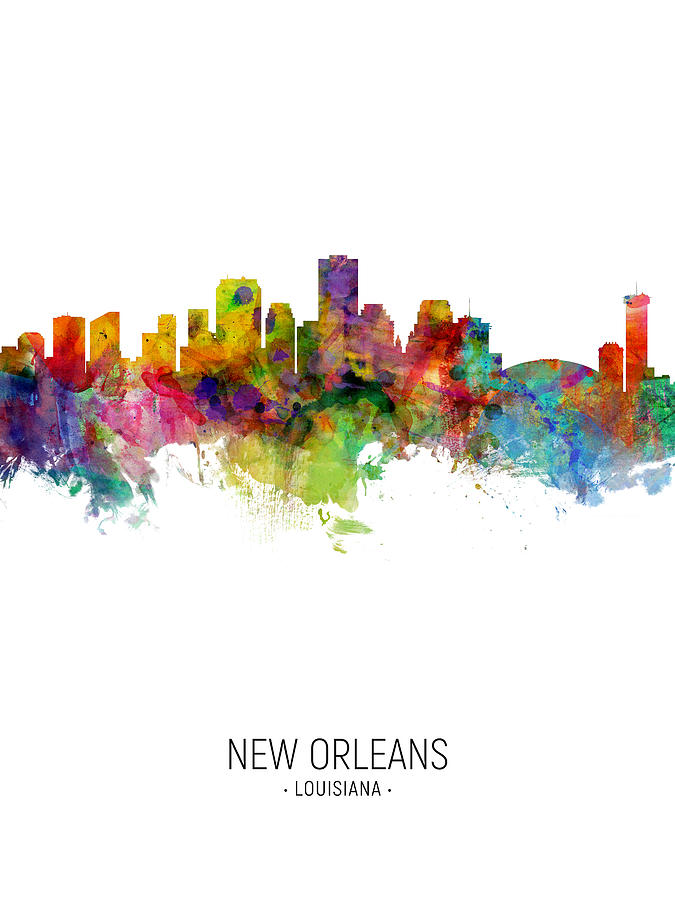 New Orleans Louisiana Skyline #13 Digital Art by Michael Tompsett