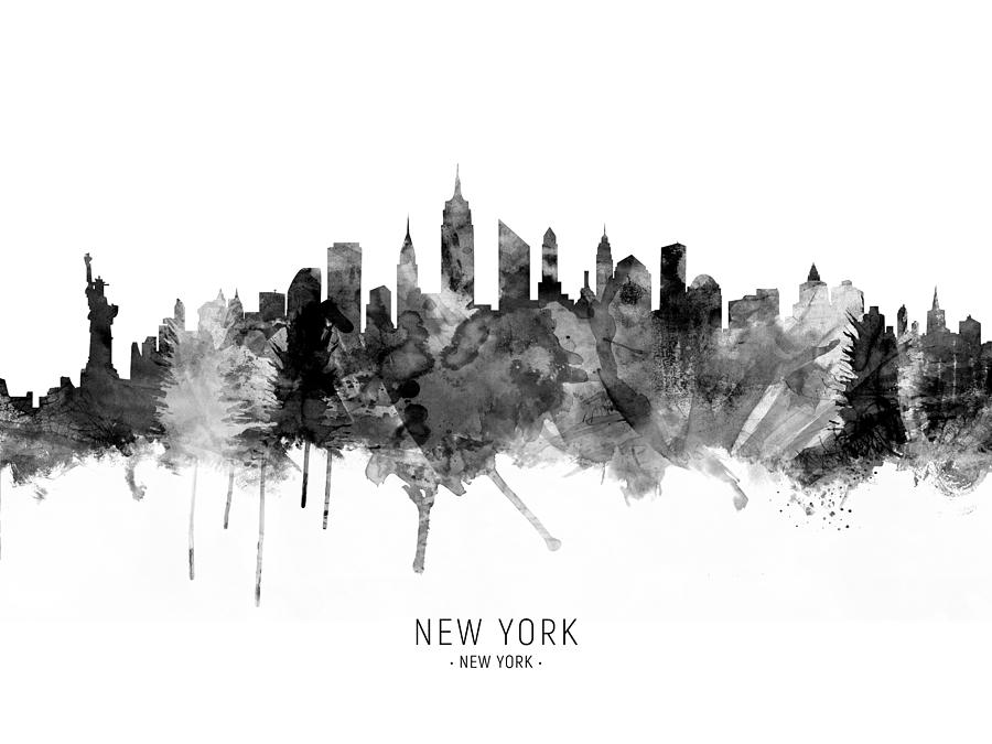 New York City Skyline #13 Digital Art by Michael Tompsett