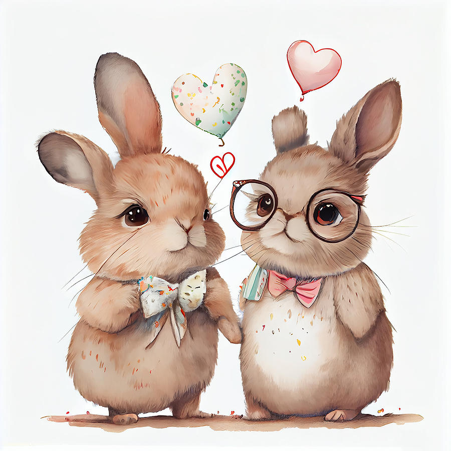 Peter Rabbit Mixed Media - Peter Rabbit Valentine #13 by Stephen Smith Galleries