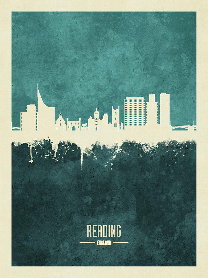 Reading England Skyline #13 Digital Art by Michael Tompsett