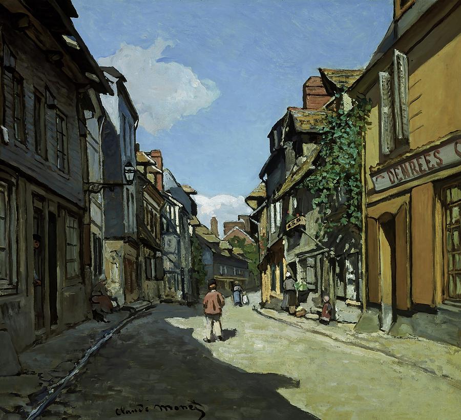 City Painting - Rue de la Bavole, Honfleur #13 by Claude Monet
