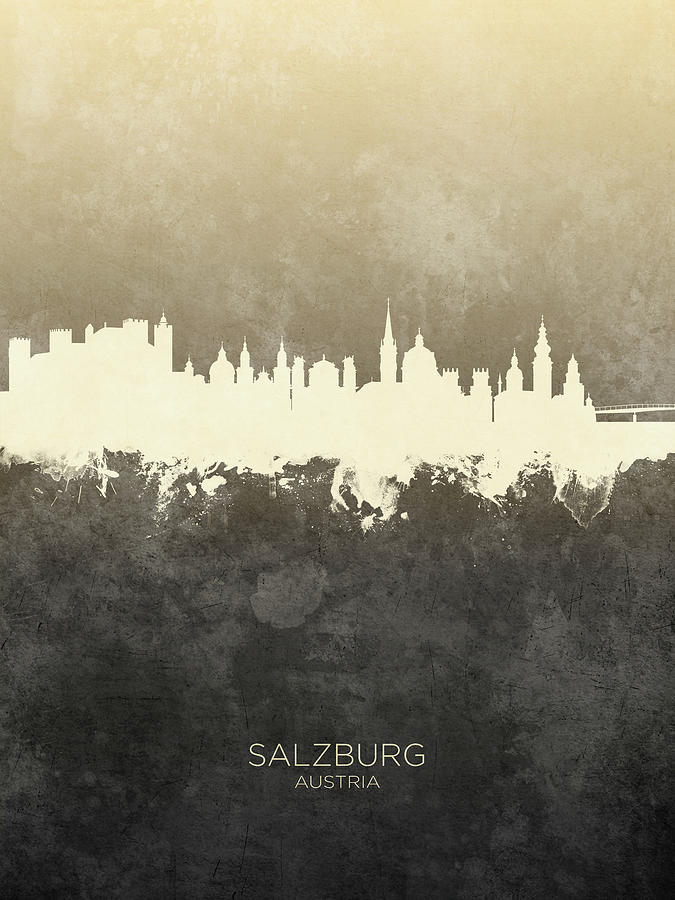 Salzburg Austria Skyline #13 Digital Art by Michael Tompsett
