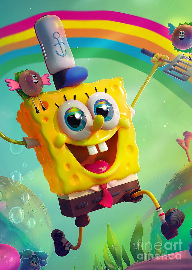 Spongebob Digital Art by ArtSpace