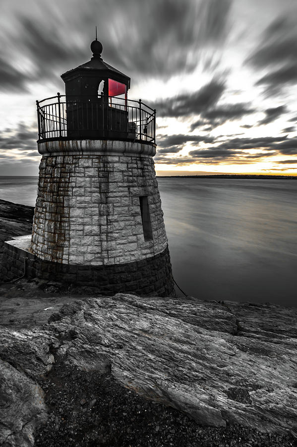Sunset In Newport Rhode Island At Castle Hill Lighthouse #13 Photograph by Alex Grichenko